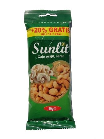 Caju prajit si sarat + 20% gratis Sunlit - 80 g